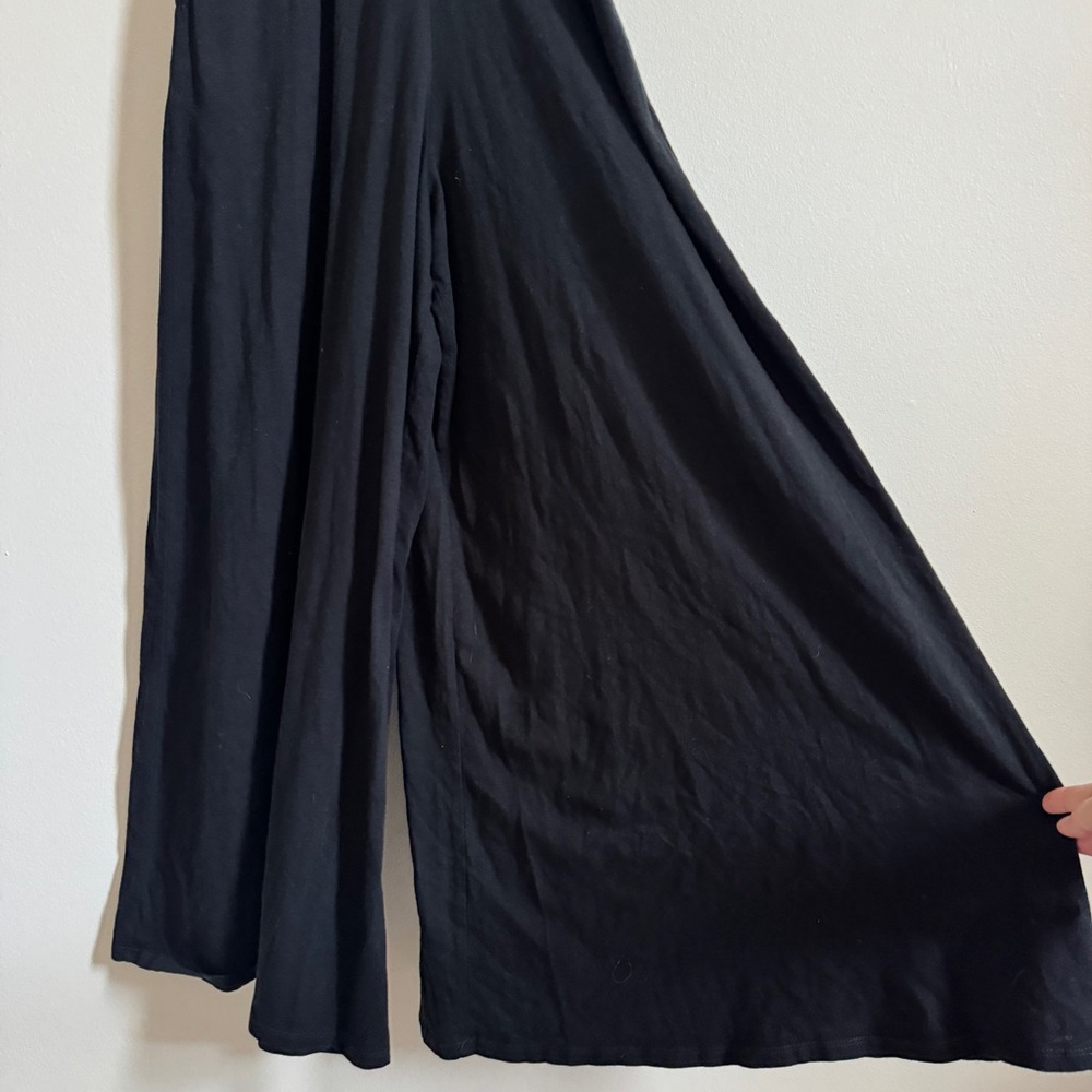 Aerie Smocked Wide Leg Jumpsuit Size Small Black - Picture 5 of 7